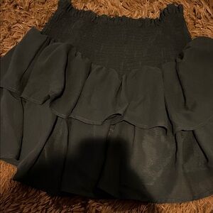 SHEIN Black Layered Mini Skirt
